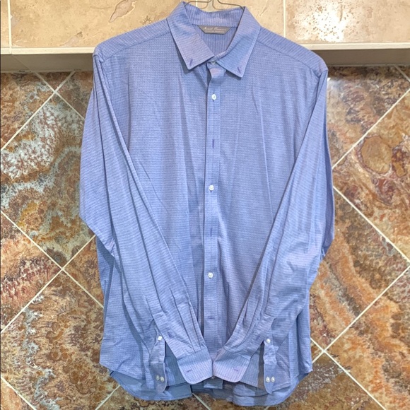 Men's Daniel Cremieux Signature Label Blue Dress Shirt Cotton XL - Picture 1 of 10